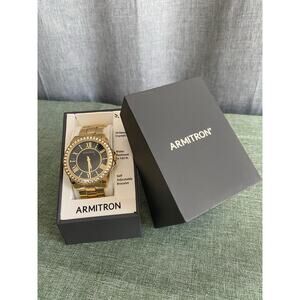 Armitron Women’s Stunning Gold-Tone Crystal Watch (NIB)